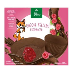Queque Relleno Frambuesa (4 u)